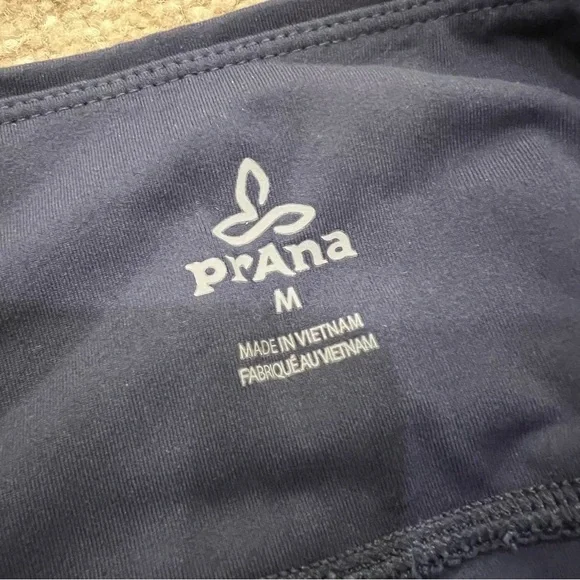 prAna Capri Yoga Active Pants Leggings Navy Blue Size Medium Gym, - Picture 9 of 15